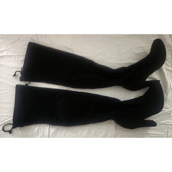 Excellent STEVE MADDEN Gorgeous Black Women’s Knee High Suede Boots Size 6.5 - Picture 4 of 5
